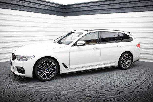 Seitenschweller Ansatz (Paar) passend für BMW 5er M-Paket / M550d / M550i G30/ G31 schwarz Hochglanz