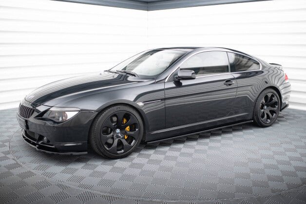 Seitenschweller Ansatz (Paar) passend für BMW 6er Coupe E63 / Cabrio E64 schwarz Hochglanz