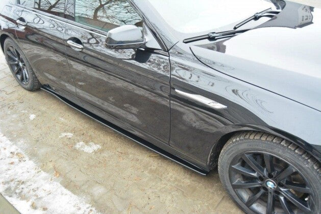 Seitenschweller Ansatz (Paar) passend für BMW 6er Gran Coupe M Paket schwarz matt