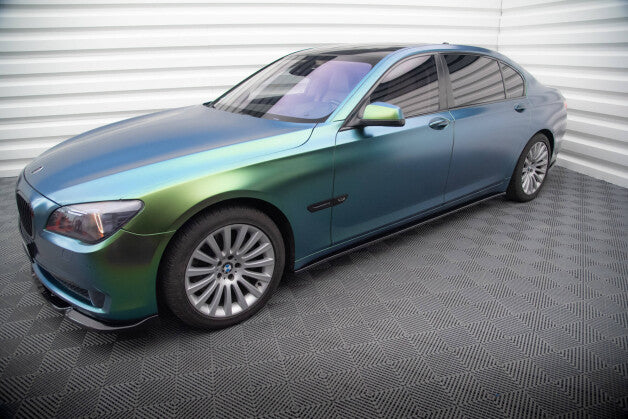Seitenschweller Ansatz (Paar) passend für BMW 7 Long F02 schwarz Hochglanz