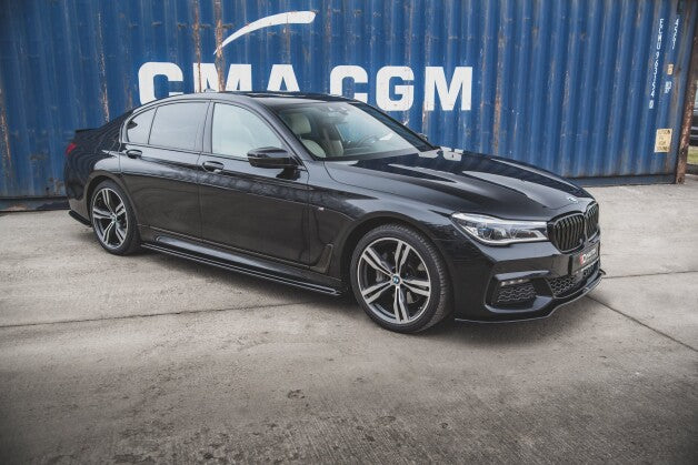 Seitenschweller Ansatz (Paar) passend für BMW 7 M-Paket G11 schwarz Hochglanz