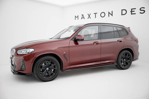 Seitenschweller Ansatz (Paar) passend für BMW iX3 M-Paket G08 FL schwarz Hochglanz