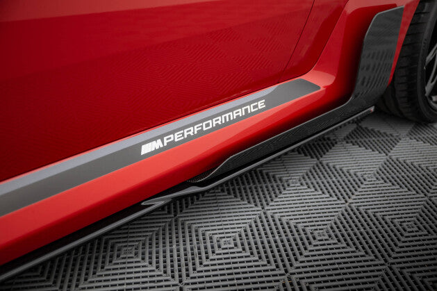 Seitenschweller Ansatz (Paar) passend für BMW M2 M-Performance G87 schwarz Hochglanz