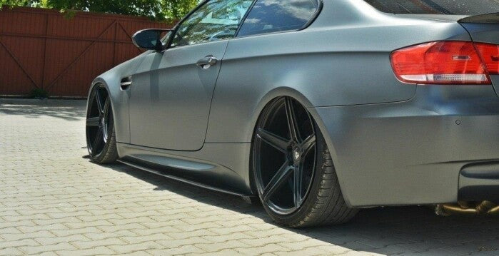 Seitenschweller Ansatz (Paar) passend für BMW M3 E92 / E93 (vor FL) schwarz matt