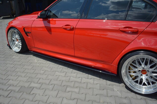 Seitenschweller Ansatz (Paar) passend für BMW M3 F80 schwarz Hochglanz