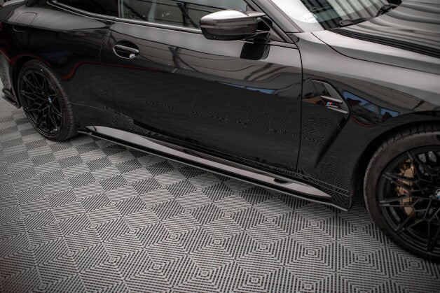 Seitenschweller Ansatz (Paar) passend für BMW M4 G82 schwarz matt