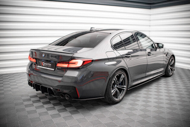 Seitenschweller Ansatz (Paar) passend für BMW M5 F90 schwarz Hochglanz