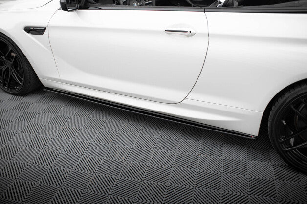 Seitenschweller Ansatz (Paar) passend für BMW M6 / 6 M-Paket Coupe / Cabriolet F06 / F13 / F12 schwarz Hochglanz