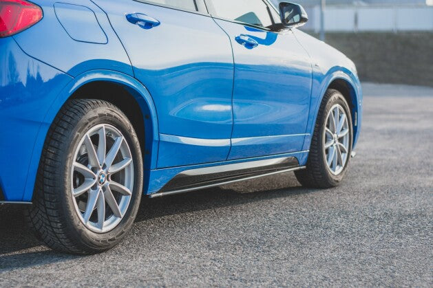 Seitenschweller Ansatz (Paar) passend für BMW X2 F39 M-Paket schwarz Hochglanz