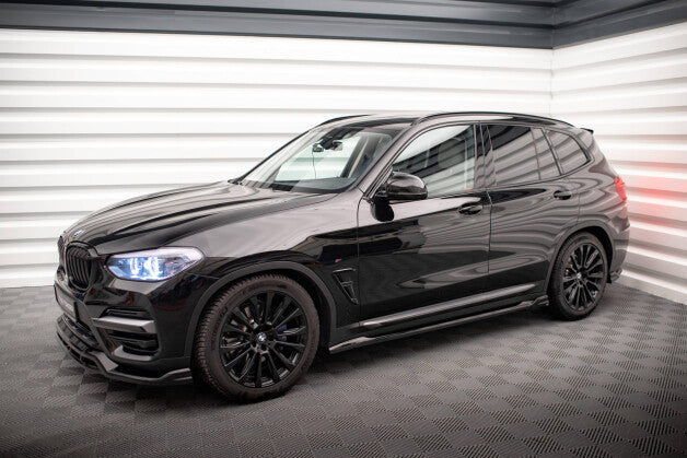 Seitenschweller Ansatz (Paar) passend für BMW X3 G01 schwarz Hochglanz