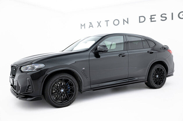 Seitenschweller Ansatz (Paar) passend für BMW X4 M-Paket G02 FL schwarz Hochglanz