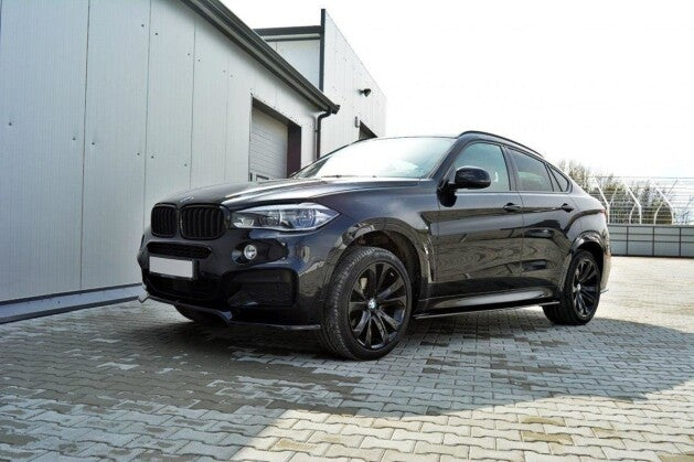 Seitenschweller Ansatz (Paar) passend für BMW X6 F16 M Paket schwarz Hochglanz