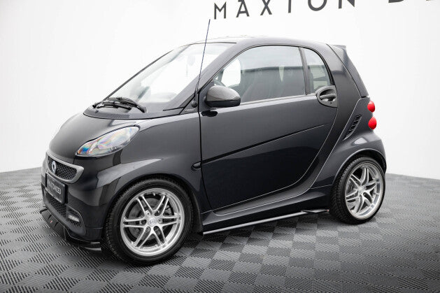 Seitenschweller Ansatz (Paar) passend für Brabus Smart Fortwo C451 FL schwarz Hochglanz