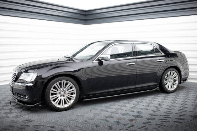 Seitenschweller Ansatz (Paar) passend für Chrysler 300 Mk2 schwarz Hochglanz