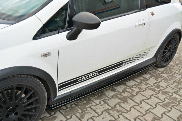 Seitenschweller Ansatz (Paar) passend für Fiat Grande Punto ABARTH schwarz Hochglanz