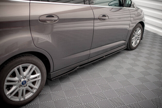 Seitenschweller Ansatz (Paar) passend für Ford C-Max Mk2 schwarz Hochglanz