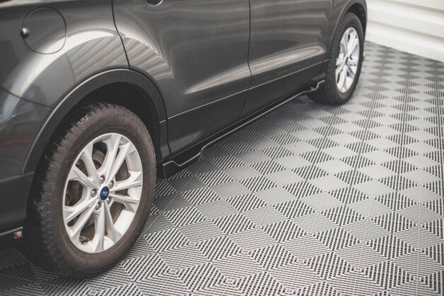 Seitenschweller Ansatz (Paar) passend für Ford Escape Mk3 schwarz Hochglanz