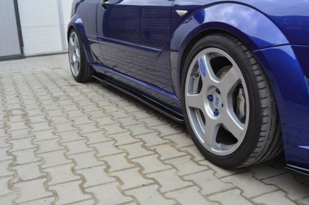 Seitenschweller Ansatz (Paar) passend für Ford Focus RS Mk1 schwarz Hochglanz