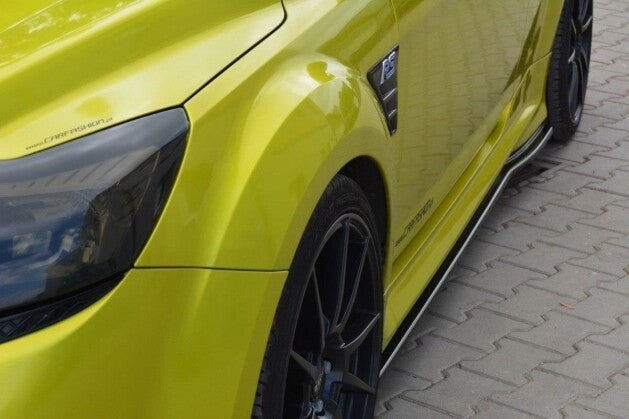 Seitenschweller Ansatz (Paar) passend für Ford Focus RS Mk2 schwarz Hochglanz