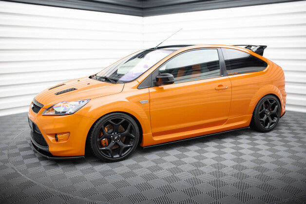 Seitenschweller Ansatz (Paar) passend für Ford Focus ST Mk2 FL schwarz Hochglanz