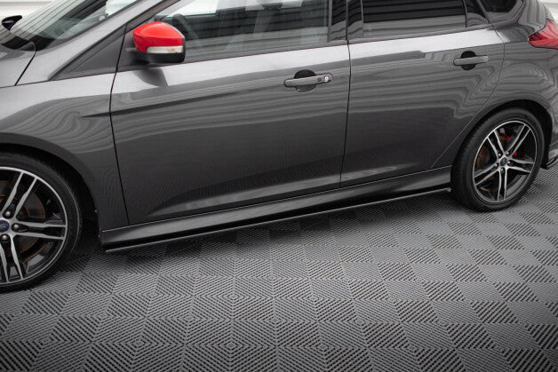 Seitenschweller Ansatz (Paar) passend für Ford Focus ST / ST-Line Hatchback / Kombi Mk3 / Mk3 FL schwarz Hochglanz