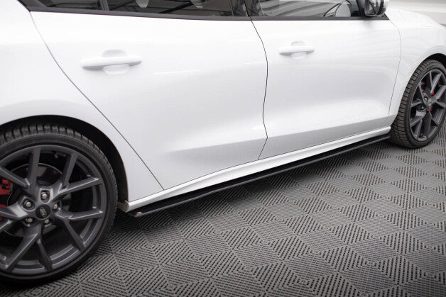 Seitenschweller Ansatz (Paar) passend für Ford Focus ST / ST-Line Mk4 roter Kern