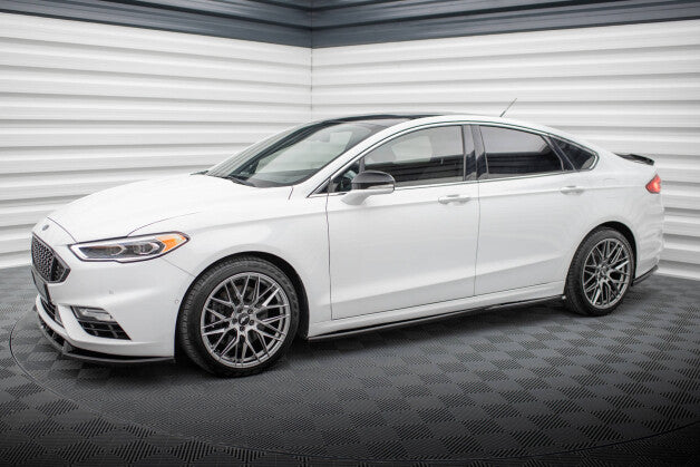 Seitenschweller Ansatz (Paar) passend für Ford Mondeo Sport Mk5 FL / Fusion Sport Mk2 FL schwarz Hochglanz