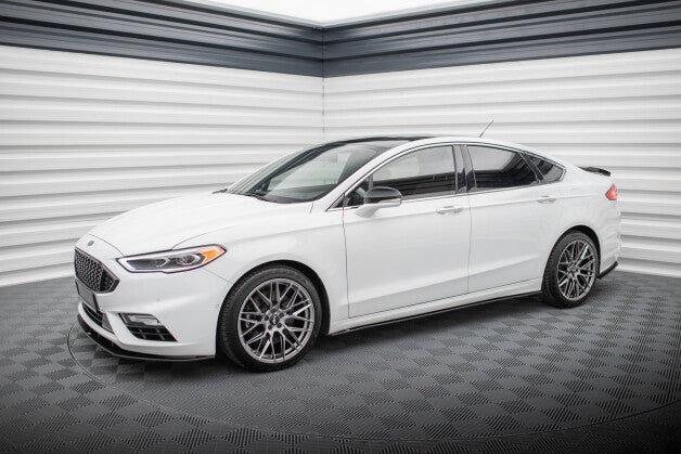 Seitenschweller Ansatz (Paar) passend für Ford Mondeo Sport Mk5 FL / Fusion Sport Mk2 FL schwarz matt