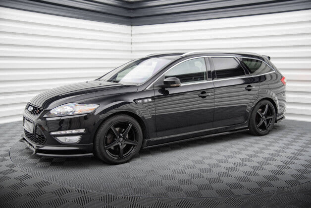 Seitenschweller Ansatz (Paar) passend für Ford Mondeo ST-Line Limousine Mk4 FL schwarz Hochglanz