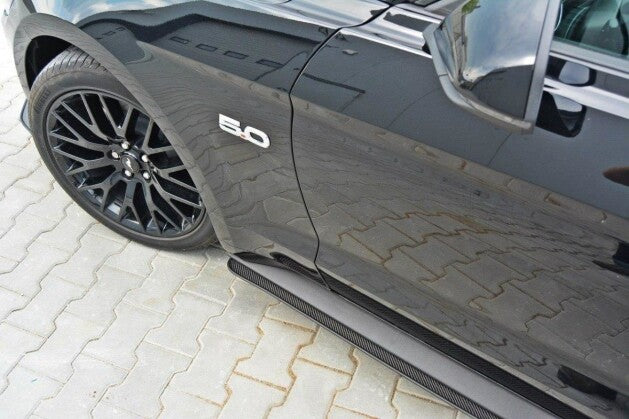 Seitenschweller Ansatz (Paar) passend für Ford Mustang GT Mk6 schwarz matt (4251937831465)