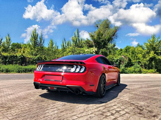 Seitenschweller Ansatz (Paar) passend für Ford Mustang Mk. 6 FL schwarz matt