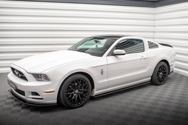 Seitenschweller Ansatz (Paar) passend für Ford Mustang Mk5 FL schwarz Hochglanz