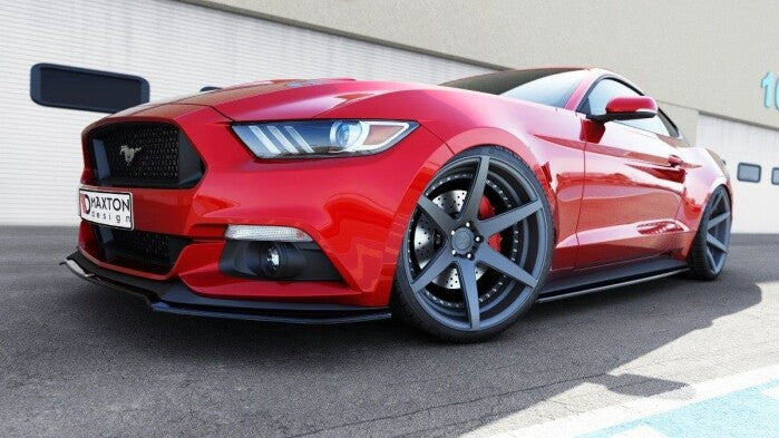 Seitenschweller Ansatz (Paar) passend für Ford Mustang Mk6 schwarz Hochglanz