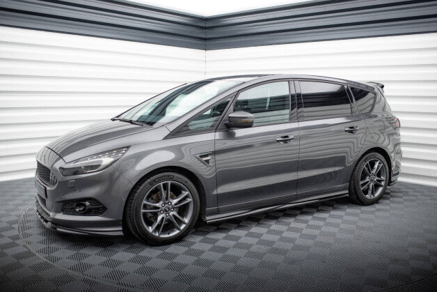 Seitenschweller Ansatz (Paar) passend für Ford S-Max ST-Line Mk2 FL schwarz Hochglanz