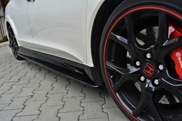 Seitenschweller Ansatz (Paar) passend für Honda Civic IX TYPE R schwarz Hochglanz