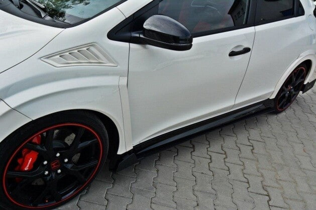 Seitenschweller Ansatz (Paar) passend für Honda Civic IX TYPE R schwarz matt