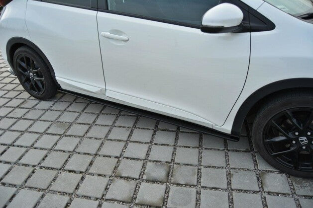 Seitenschweller Ansatz (Paar) passend für Honda Civic Mk9 FL schwarz matt