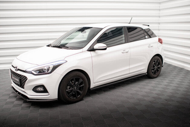 Seitenschweller Ansatz (Paar) passend für Hyundai I20 Mk2 FL schwarz Hochglanz