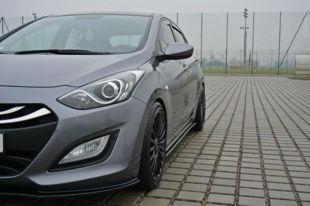 Seitenschweller Ansatz (Paar) passend für Hyundai i30 Mk2 schwarz Hochglanz