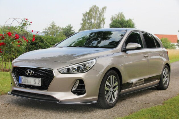 Seitenschweller Ansatz (Paar) passend für Hyundai I30 MK3 Hatchback schwarz Hochglanz