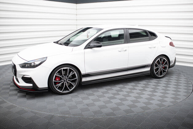Seitenschweller Ansatz (Paar) passend für Hyundai I30 N Mk3 Hatchback / Fastback roter Kern
