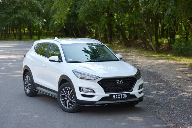 Seitenschweller Ansatz (Paar) passend für Hyundai Tucson Mk3 FL schwarz Hochglanz