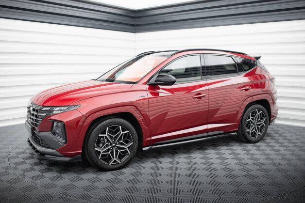 Seitenschweller Ansatz (Paar) passend für Hyundai Tucson N-Line Mk4 schwarz Hochglanz
