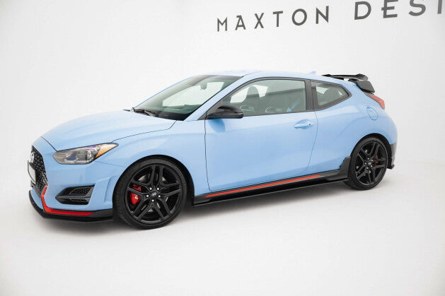 Seitenschweller Ansatz (Paar) passend für Hyundai Veloster N Mk2 roter Kern