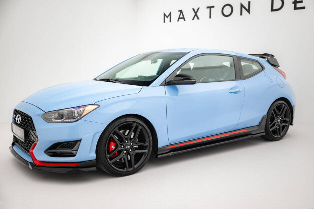 Seitenschweller Ansatz (Paar) passend für Hyundai Veloster N Mk2 schwarz Hochglanz