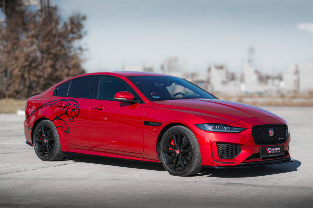 Seitenschweller Ansatz (Paar) passend für Jaguar XE R-Dynamic X760 FL schwarz Hochglanz