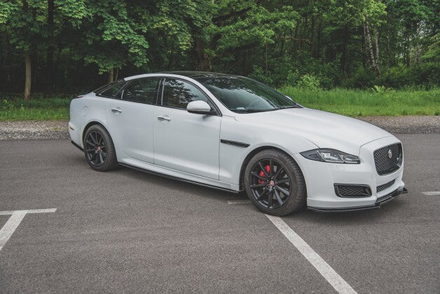 Seitenschweller Ansatz (Paar) passend für Jaguar XJ R-Sport X351 FL schwarz Hochglanz