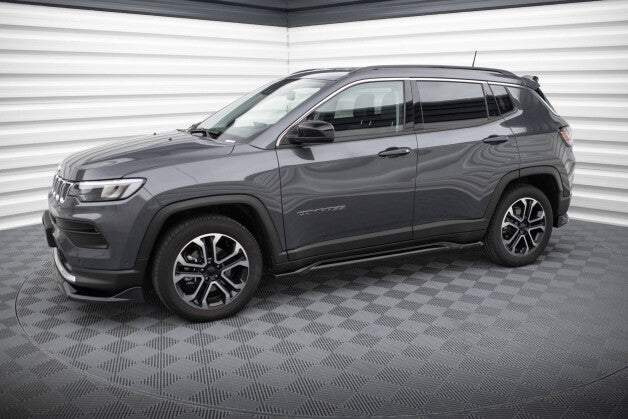 Seitenschweller Ansatz (Paar) passend für Jeep Compass Limited Mk2 FL schwarz Hochglanz