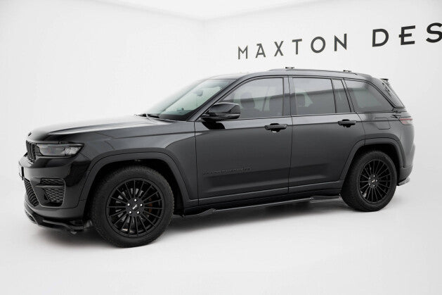 Seitenschweller Ansatz (Paar) passend für Jeep Grand Cherokee Trailhawk Mk5 schwarz Hochglanz