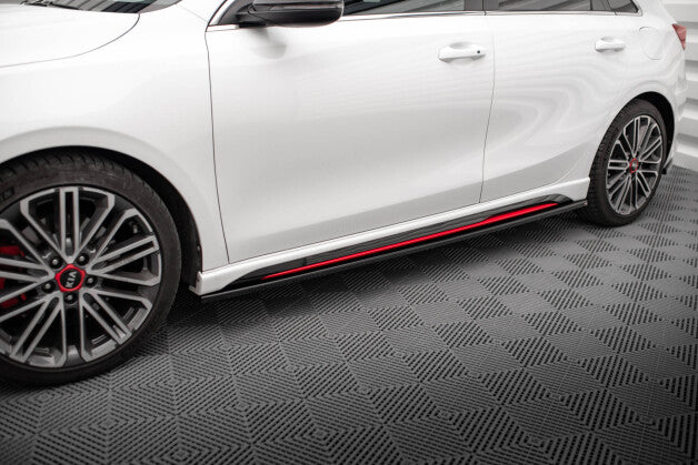 Seitenschweller Ansatz (Paar) passend für Kia Ceed GT Mk3 schwarz Hochglanz
